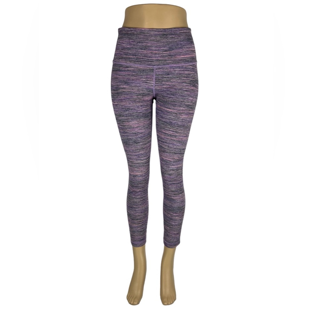 Lululemon Womens 8 Leggings Wunder Under Crop Heathered Purple 26” Inseam EUC - Picture 2 of 11
